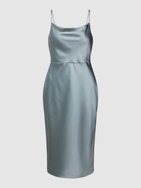 Cocktailkleid mit Wasserfall-Ausschnitt von Laona Grün - 32