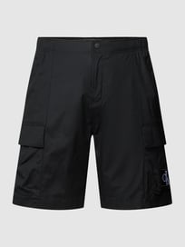 Korte cargobroek met labelstitching van Calvin Klein Jeans Grijs / zwart - 40