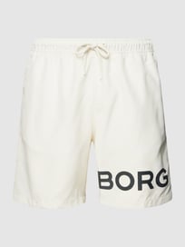 Badehose mit Label-Print Modell 'SHELDON' von Björn Borg Weiß - 28