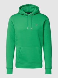 Hoodie met kangoeroezak, model 'Original Sweat Hoodie' van Gant Groen - 6