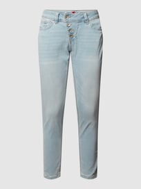 Jeans mit Label-Details Modell 'MALIBU' von Buena Vista Blau / Türkis - 8