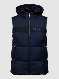 Steppweste mit Label-Print  Modell 'LOFT' von Tommy Hilfiger Blau / Türkis - 32
