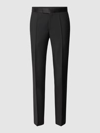 Regular Fit Bundfaltenhose mit Kontraststreifen von BOSS Grau / Schwarz - 25