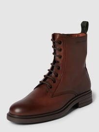 Schnürboots in Leder-Optik von Marc O'Polo Braun - 35
