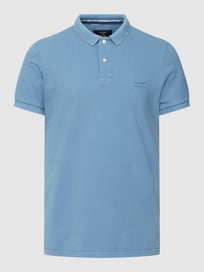 Poloshirt met logostitching, model 'VINT DESTROY' van Superdry Blauw / turquoise - 25