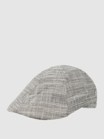 Platte pet met viscose van Müller Headwear Grijs / zwart - 37