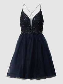 Cocktailkleid mit Zierbesatz von Laona Blau / Türkis - 34