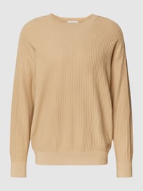 Trui in riblook, model 'REVERSED OTTOMAN TEXTURE' van CK Calvin Klein Wit - 44