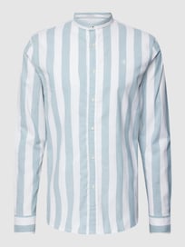 Tailored fit vrijetijdsoverhemd met streepmotief van MCNEAL Wit - 7
