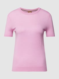 T-Shirt im Feinstrick-Design Modell 'FALYSSIAS' von BOSS Rosa - 21