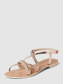 Sandalen in metallic look van Tamaris Roze - 6