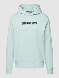 Hoodie mit Label-Print von CK Calvin Klein Blau / Türkis - 24