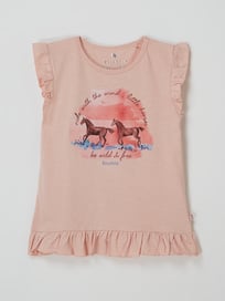 Shirt met print van Basefield Roze - 35