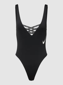 Badpak met decolleté met vetersluiting, model 'Nike Sneakerkini' van NIKE TRAINING Grijs / zwart - 31