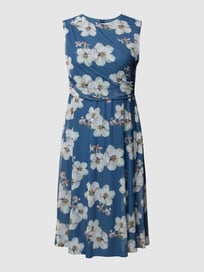 PLUS SIZE cocktailjurk met bloemenmotief van Swing Curve Blauw / turquoise - 4