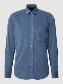 Vrijetijdsoverhemd in ribcordlook, model 'RELEGANT' van BOSS Orange Blauw / turquoise - 30