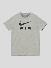T-Shirt mit Label-Detail von Nike Grau / Schwarz - 16
