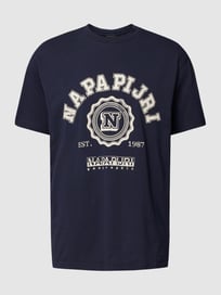 T-Shirt mit Motiv-Print Modell 'QUITO' von Napapijri Blau / Türkis - 45