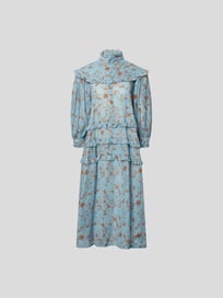 Midikleid mit Allover-Muster von Yvonne S Blau / Türkis - 14