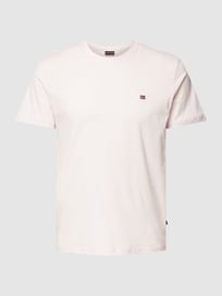 T-shirt met logostitching, model 'SALIS' van Napapijri Paars - 36