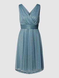 Cocktailkleid mit Effektgarn von Christian Berg Cocktail Blau / Türkis - 43