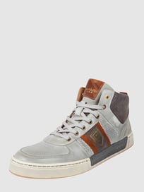 High top sneakers van leer, model 'Frederico' van Pantofola dOro Grijs / zwart - 27