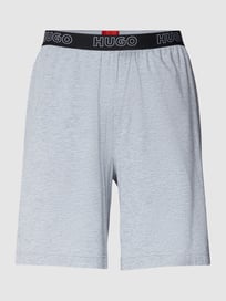 Korte broek met elastische band met logo, model 'Unite Short' van HUGO Grijs / zwart - 29