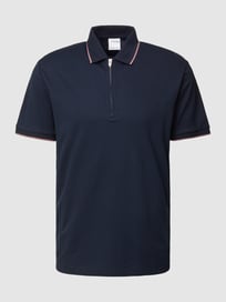 Poloshirt met korte ritssluiting van Selected Homme Blauw / turquoise - 13