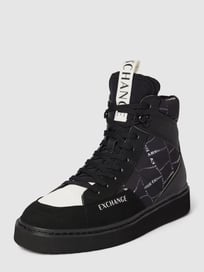 Sneakers met all-over motief, model 'POLAR' van ARMANI EXCHANGE Grijs / zwart - 25
