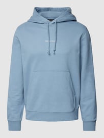 Hoodie mit Känguru-Tasche und Label-Stickerei von Marc O'Polo Blau / Türkis - 25