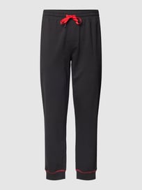 Sweatpants met labeldetails, model 'Monologo Pants' van HUGO Grijs / zwart - 25
