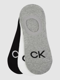 Set van 3 paar kousenvoetjes van CK Calvin Klein Grijs / zwart - 36