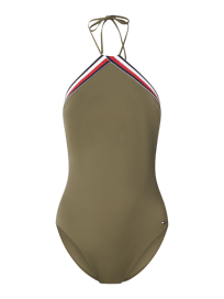 Badpak met halter - beugelloos  van TOMMY HILFIGER Groen - 16
