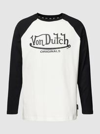 Longsleeve mit Raglanärmeln Modell 'LANE' von Von Dutch Grau / Schwarz - 43
