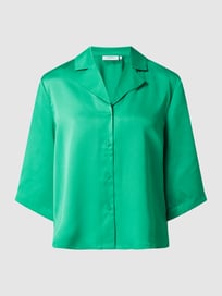 Blouse van satijn, model 'Satinna' van moves Groen - 30