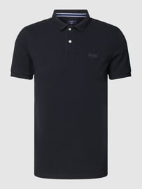 Poloshirt met labelstitching, model 'CLASSIC' van Superdry Blauw / turquoise - 6