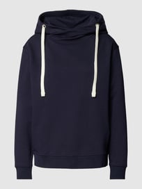 Hoodie met ribboorden van edc By Esprit Blauw / turquoise - 40