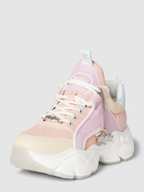 Plateausneakers met labeldetails, model 'BINARY GLAM' van Buffalo Roze - 6