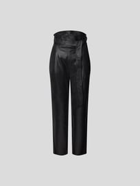 High Waist Lederhose von Custommade Grau / Schwarz - 28