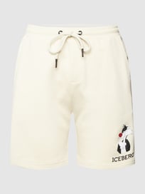 Sweatshorts mit Label-Print Modell 'BERMUDA' von Iceberg Weiß - 18