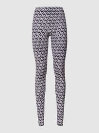 Legging met all-over logomotief van Marc Cain Blauw / turquoise - 41