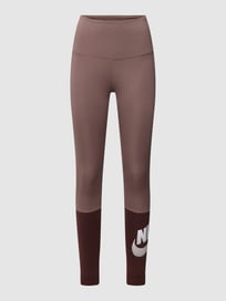 Legging met labelprint van NIKE TRAINING Bruin - 34