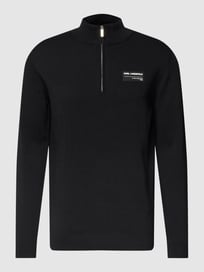 Strickpullover mit Label-Detail von Karl Lagerfeld Grau / Schwarz - 23