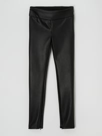 Leggings in Leder-Optik  von Guess Grau / Schwarz - 35