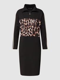 Sweatkleid mit Kontraststreifen von Betty Barclay Grau / Schwarz - 7
