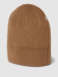 Beanie in riblook, model 'SLHMERINO WOOL SAILOR RIB' van Selected Homme Bruin - 48