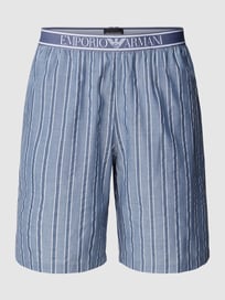 Pyjama-Shorts mit Streifenmuster von Emporio Armani Blau / Türkis - 32