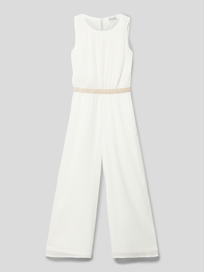Jumpsuit mit Paillettenbesatz von Happy Girls Weiß - 47