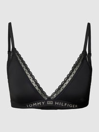 Triangelbeha met kantgarnering van TOMMY HILFIGER Grijs / zwart - 10
