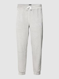 Sweatpants mit Label-Stitching Modell 'Limited' von BOSS Grau / Schwarz - 39